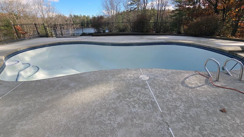 Swimming pool transformation polymer concrete