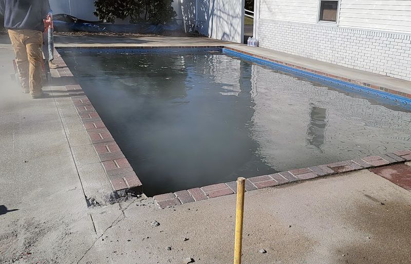 Swimming pool coping replacement New England