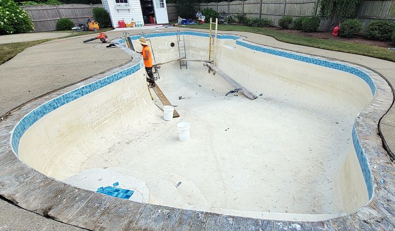 Pool coping replacement with new concrete edge
