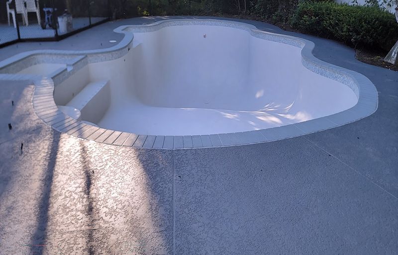 Pool deck concrete overlay New Hampshire