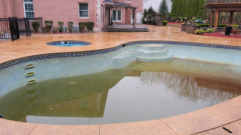 Pool renovation project 1 before and after