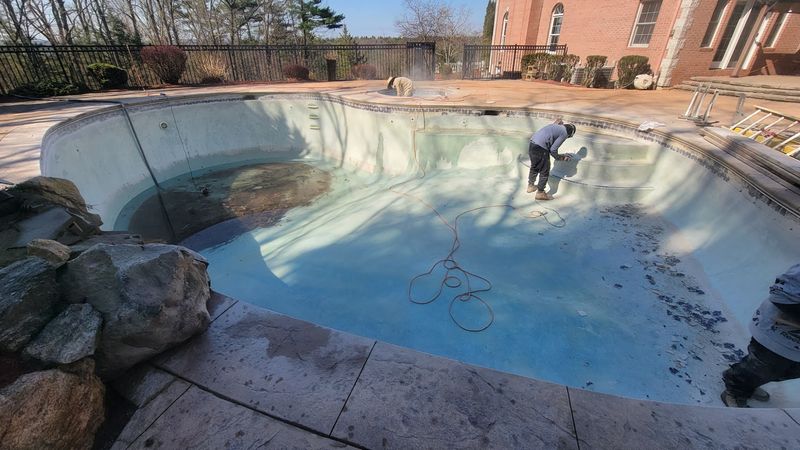 Mosaic waterline tile replacement detail