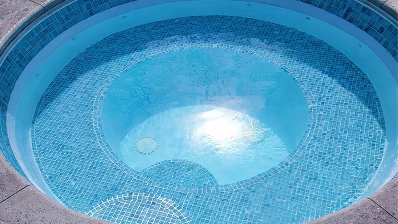 Waterline tile replacement on in-ground swimming pool