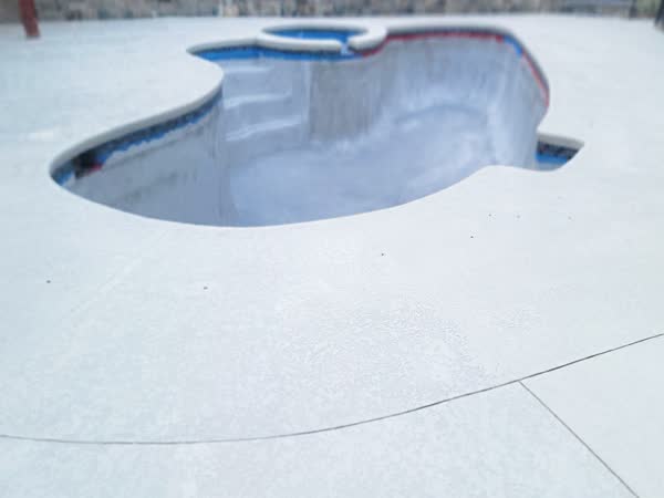 Finished pool with mountain view background